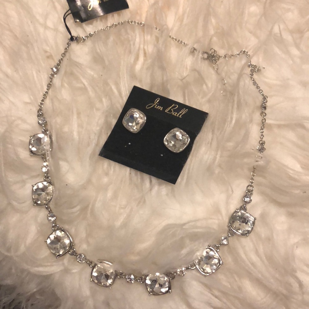 Crystal Necklace and Earring Set